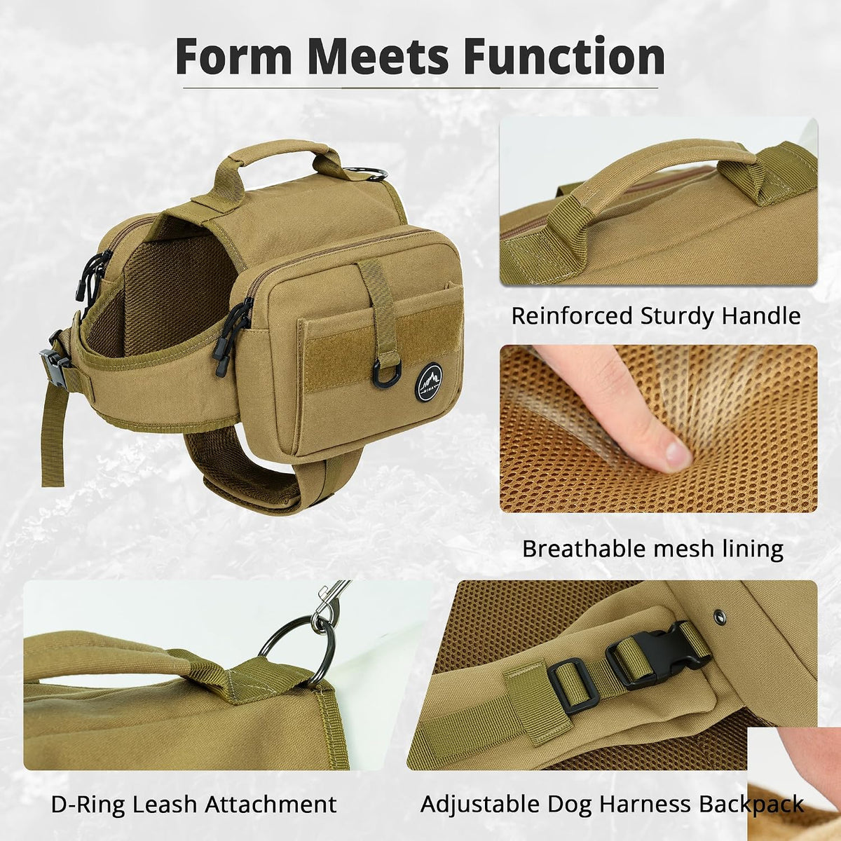 Himal Outdoors Dog Backpack & Saddle Bag - Brown - image 2