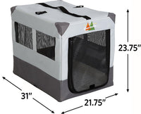 MidWest Homes for Pets Canine Camper Sportable, Soft-Sided - Gray / 31.0"L x 21.8"W x 23.8"H - image 3