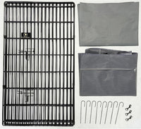 Puppy Playpen with Bottom Pad and Door, 8 Panels 24" H - Gray / Large Pen: 42-Inch High / Playpen+Bottom+Top Cover - image 2