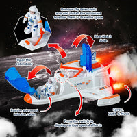Wbzle space ship toy with astronaut figure, opening cockpits and telescopic arm - view 6