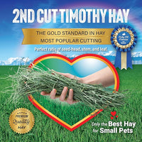 Small Pet Select 2nd Cutting Perfect Blend Timothy Hay, Food for Guinea Pig, Rabbit, Hamster, Bunny, Chinchilla, or Other Small Animals, Natural Hay Grown in The USA, 40lb