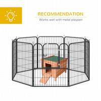 Small Wooden Rabbit Hutch Bunny Cage Guinea Pig Cage Duck House Dog House with Openable & Waterproof Roof, for Rabbits, 