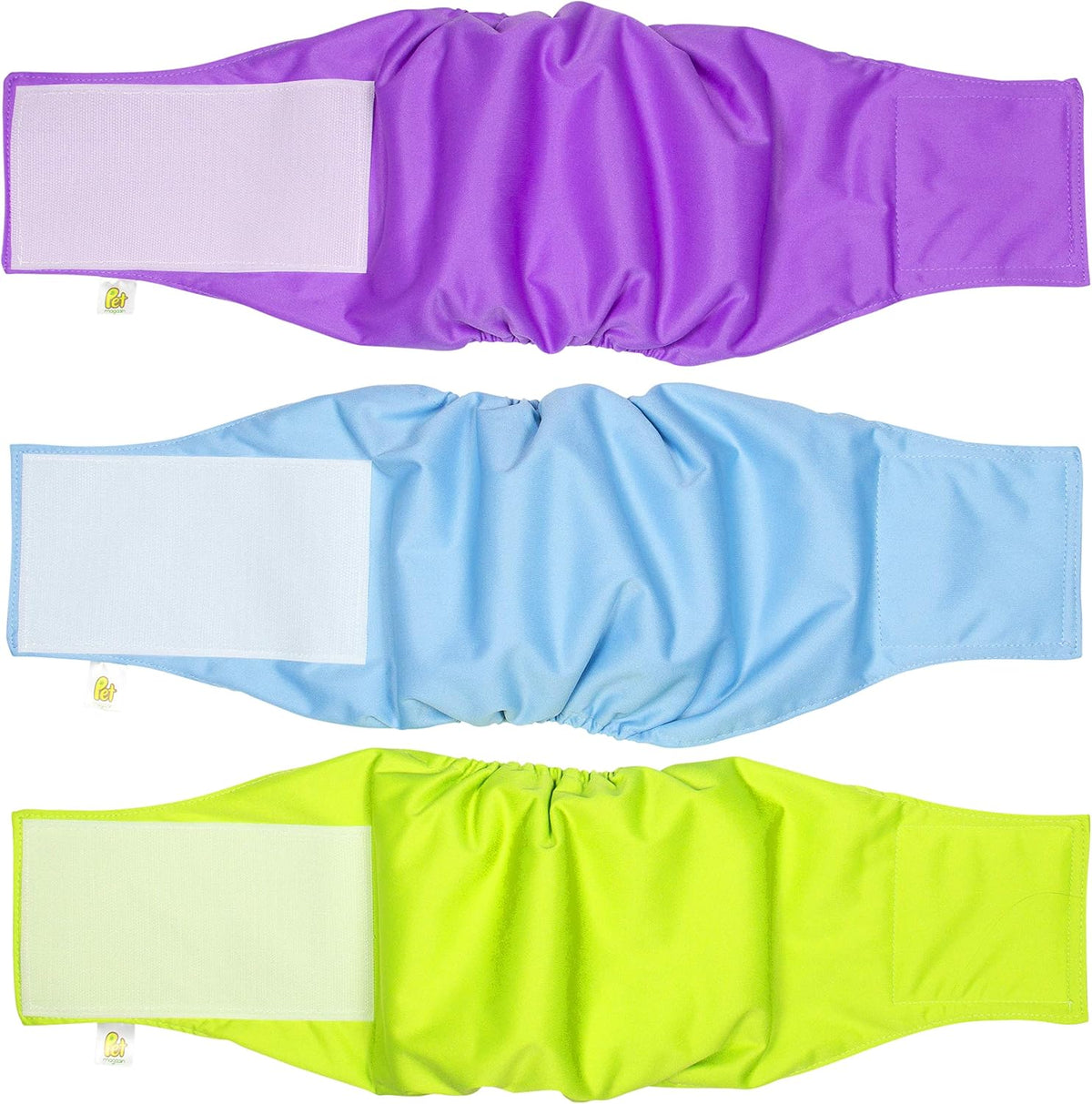 Male Dog Belly Manner Band Wraps Nappies, Blue Green and Purple - Solid / Medium (15"-21" Waist)