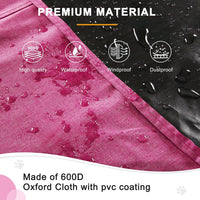 42-Inch Dog Crate Cover with Mesh, Waterproof Kennel Cover - 36.0"L x 23.0"W x 25.0"H / Pink - image 2