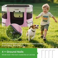 Love's cabin Pet Puppy Dog Playpen - Light Pink / Large - image 4