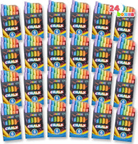 JOYIN mini sidewalk chalk set for kids, 36 boxes in 6 bright colors