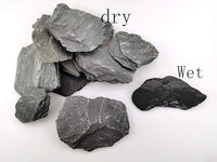 Voulosimi Natural Slate Rocks PH Neutral Stone Perfect Rocks for Aquariums, Landscaping Model,Tank Decoration,Amphibian Enclosures (12 LB, 5-7 inch)