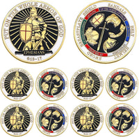 Nosiny 10 piece armor of God prayer coins in classic style alloy metal - view 5
