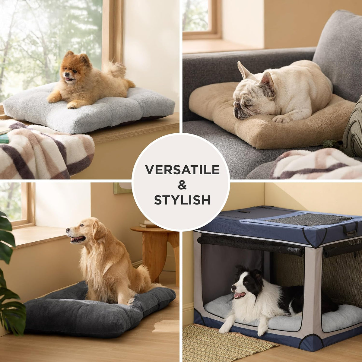Bedsure Washable XL Dog Bed for Crate, Comfort Fluffy Pet Pillow - 35"L x 23"W x 3"Th (L-Crate) / Dark Gray - image 3