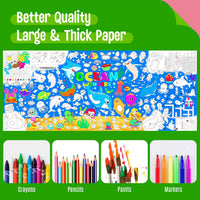 SpriteGru jumbo Halloween coloring poster with ghosts, pumpkins and witches - view 33