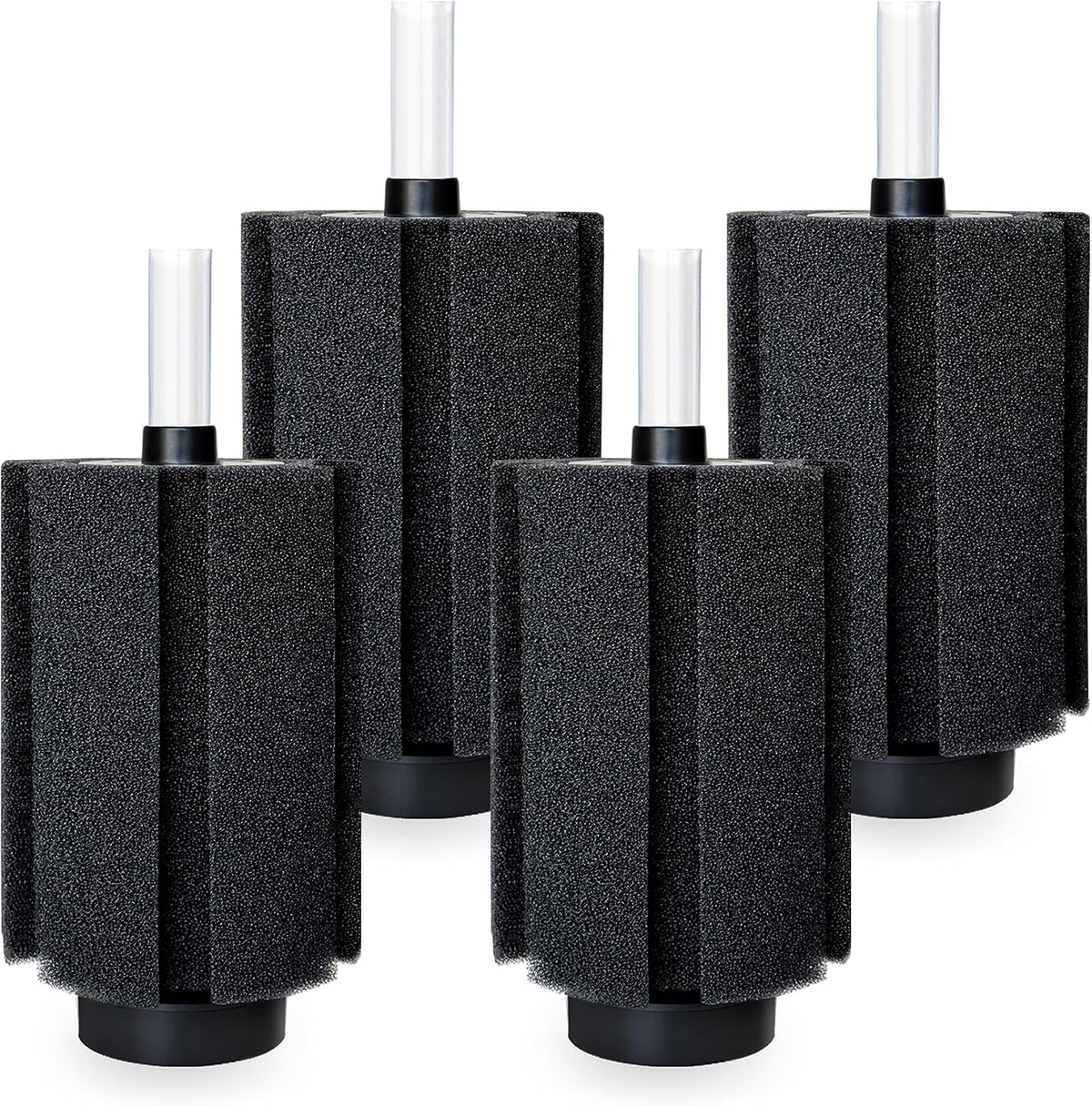 100-120 Gal Large Aquarium Sponge Filter with Air Stone and Ceramic - Large(4 Pack) for 80-150 Gal - image 3