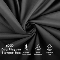24" Dog Fence Storage Bag for Camping & RV Trips Comfortable Carry – Essentials for Dogs - Black / 25"×7"×25" - image 3