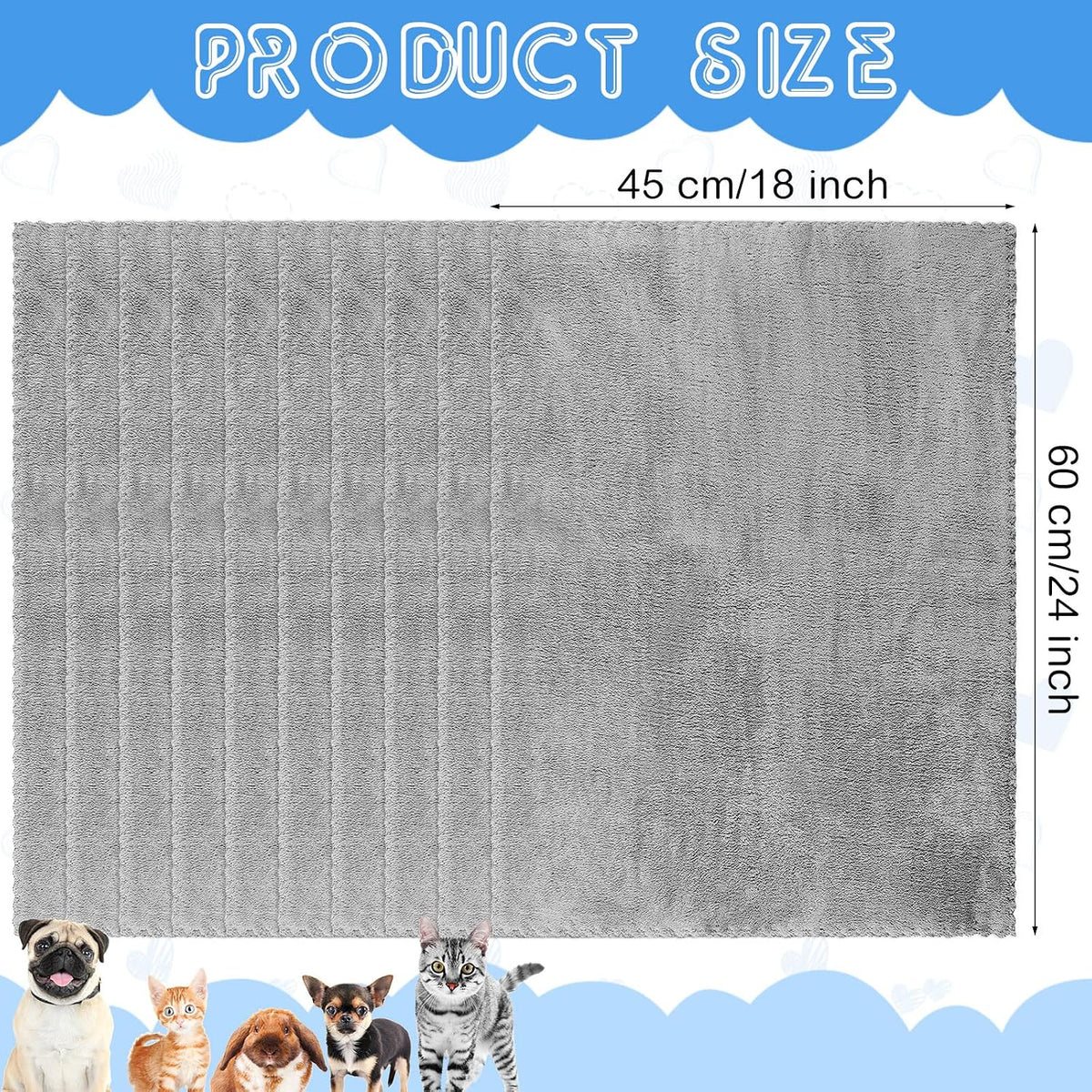 SmoothNovelty 5 Pcs Waterproof Guinea Pig Cage Liner - Gray / 18" X 24" / Classic - image 2