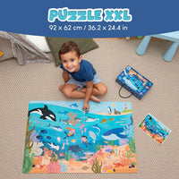 BONNYCO Giant Floor Puzzles for Kids of Jungle Animals with 48 Large - Ocean - image 2
