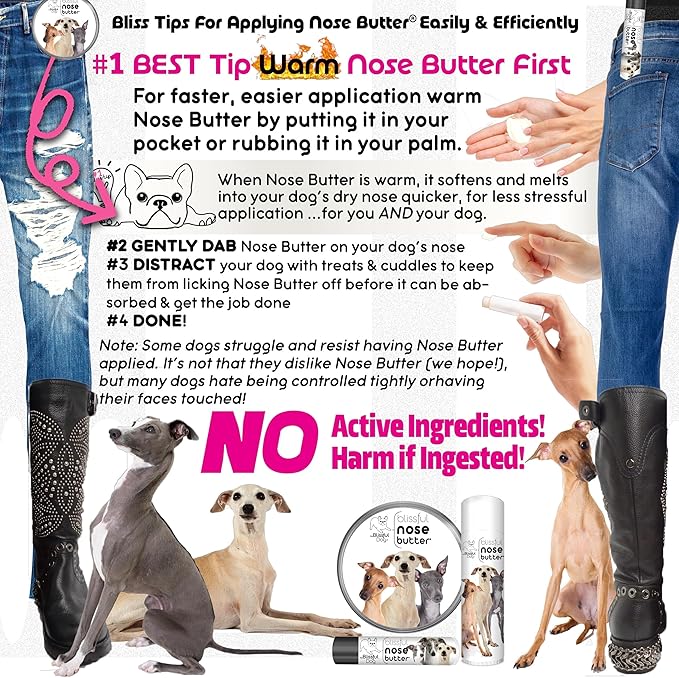 The Blissful Dog Italian Greyhound Unscented Nose Butter - Dog Nose Butter, 8 Ounce