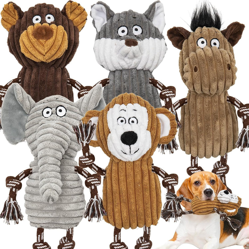 5 pack Large dog Squeaky Toys
