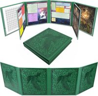 CASEMATIX DM Screen Faux Leather 8-Panel Deluxe GM Screen - Green