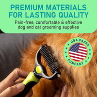 Maxpower Planet Dog Grooming Rake, Deshedding Undercoat Brush - Yellow / Large - image 3