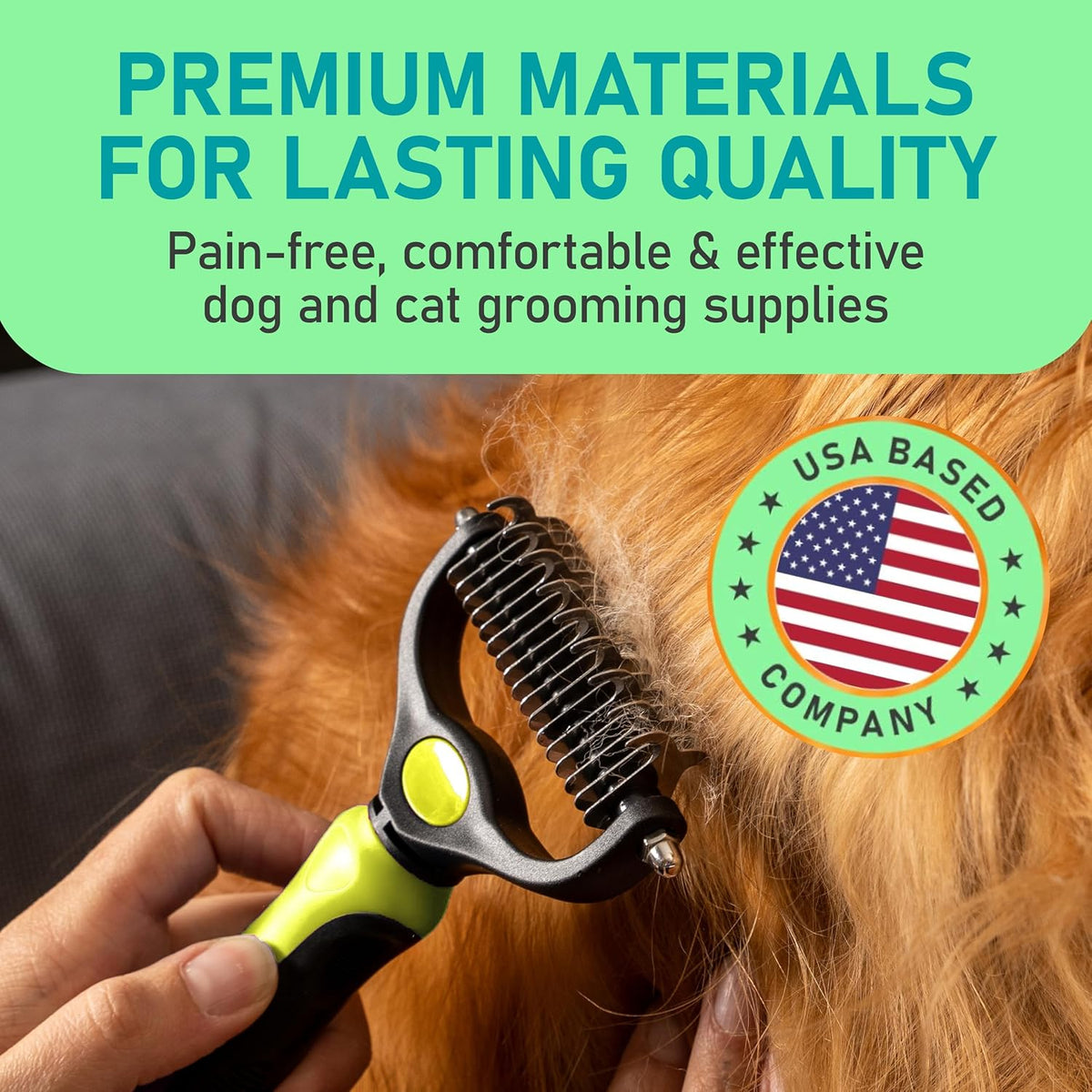 Maxpower Planet Dog Grooming Rake, Deshedding Undercoat Brush - Yellow / Large - image 3