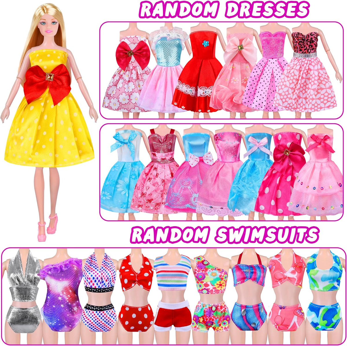 135 Pcs Doll Clothes and Accessories with Doll - MT003A - image 4