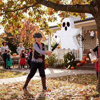 JOYIN Pumpkin Piñata Set, Foldable 10.5 x 16 Inch Jack-O’-Lantern Piñata with Stick and Blindfold - Ghost Pinata Set-3pcs - image 2