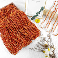 SHAOQINLIN 12 PCS Gold Bead Necklace - Orange - image 4