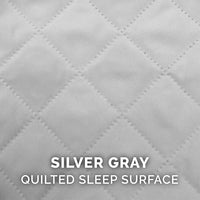 Furhaven Cooling Gel Dog Bed for Large Dogs w/ Removable Bolsters & Washable Cover, For Dogs Up to 125 lbs - Quilted Sofa - Silver Gray, Jumbo Plus/XXL