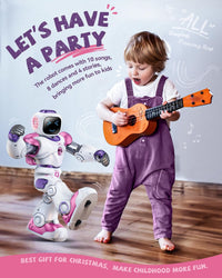 Ruko 1088 Smart Robot Toy for Kids - Pink - image 4
