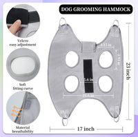 PatiencET Dog Grooming Hammock Kit – Essentials for Dogs - Gray / S (17 LB Max) - image 2