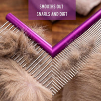10-Inch Dog Combs for Grooming Matting - Purple / 10" - image 3