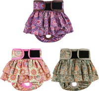 wegreeco Dog Diapers Female - Large (Pack of 3) / Ethnic Print