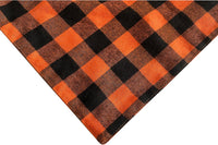 Fall Dog Bandanas 2 Pack, Orange Plaid Pet Scarf for Boy and Girl, Premium Durable Fabric, Holiday - Orange / Large - image 3
