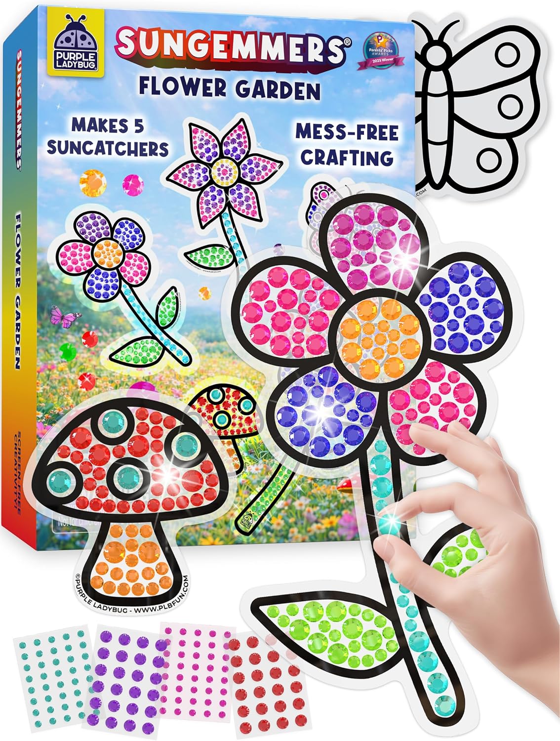SunGemmers Suncatcher Kit for Kids - Flower Garden