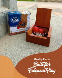 WE Games Metal Jacks Set – Classic Jacks Game with 2 Red Balls in Keepsake Wooden Box – Nostalgic - image 3