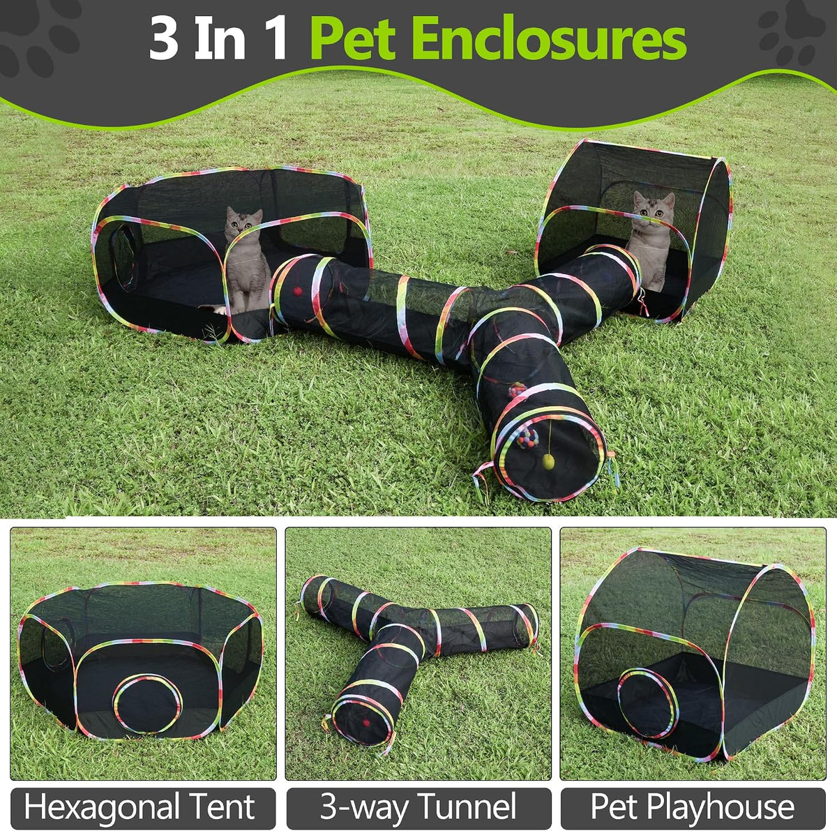 Outdoor Cat Enclosure 2-in-1 - 3-in-1 cat enclosures set - image 3