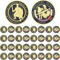 Nosiny 20 Pcs Armor of God Coins Metal Christian Challenge Coins - Novel Style 2
