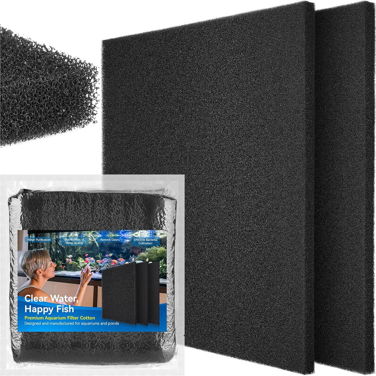 Borlech Aquarium Bio Filter Sponge Pad - 18.5"x18.5"x0.8" (35PPI) 2 PACK