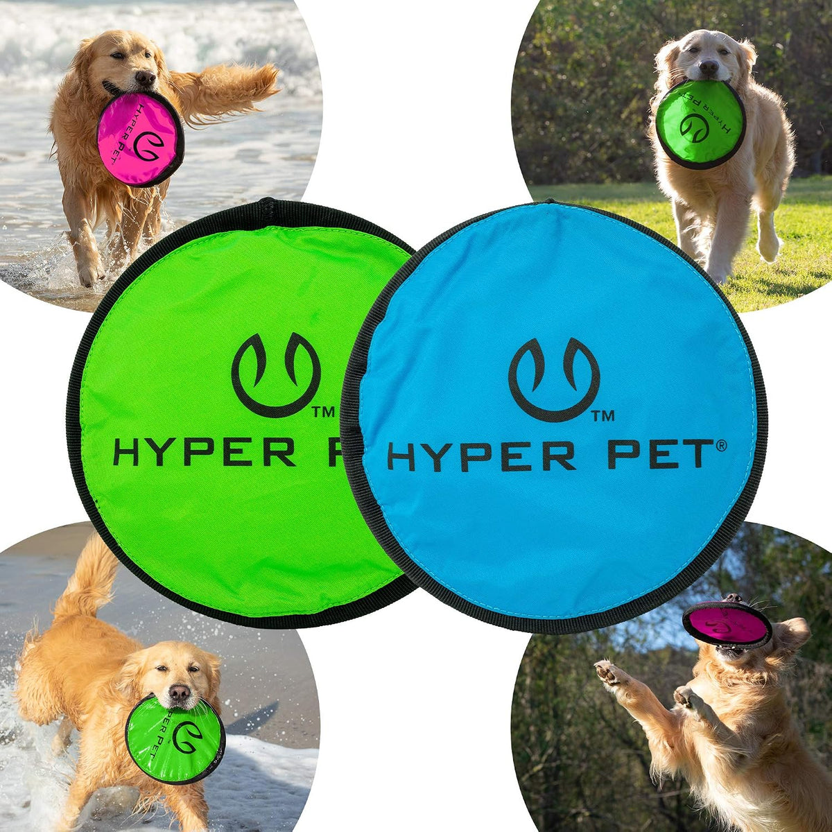 Hyper Pet Flippy Flopper Flying Disc Soft Dog Toy 9 Inch, Floats - Assorted / 9" Pack of 2 - image 4