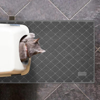 Niubya Premium Cat Litter Mat - Dark Grey / 1 Count (Pack of 1) / 35" x 23" - image 3