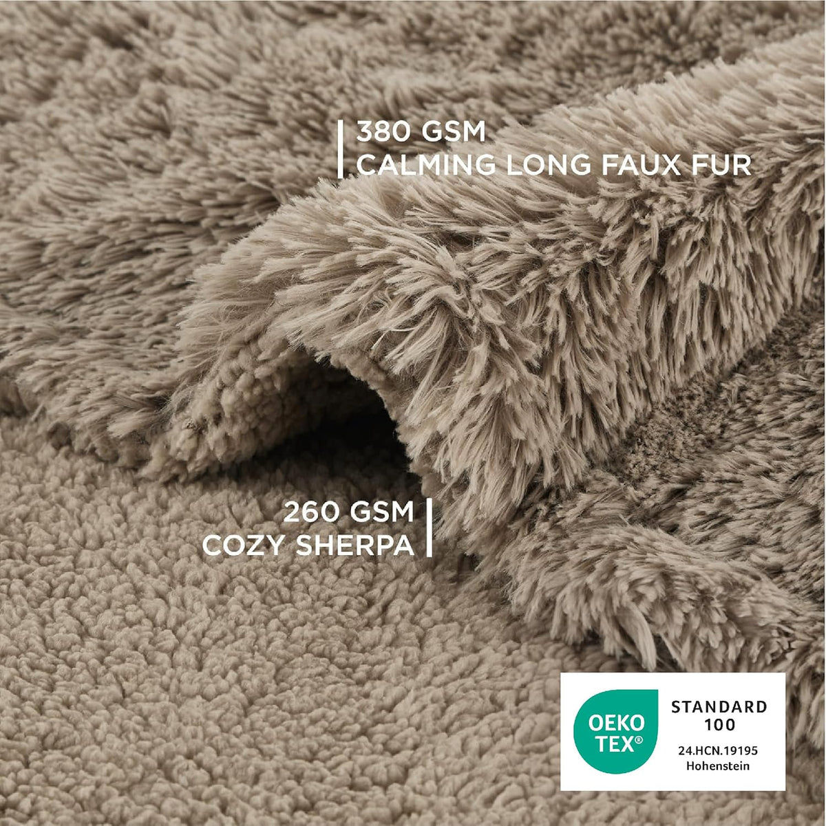 Bedsure Waterproof Dog Blankets for Large Dogs, Fluffy Faux Fur - Light Brown / XXL(60x80") - image 2