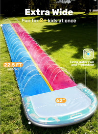 JOYIN 22.5ft Water Slides and 2 Bodyboards - Blue, Pink / 22.5FT - image 2