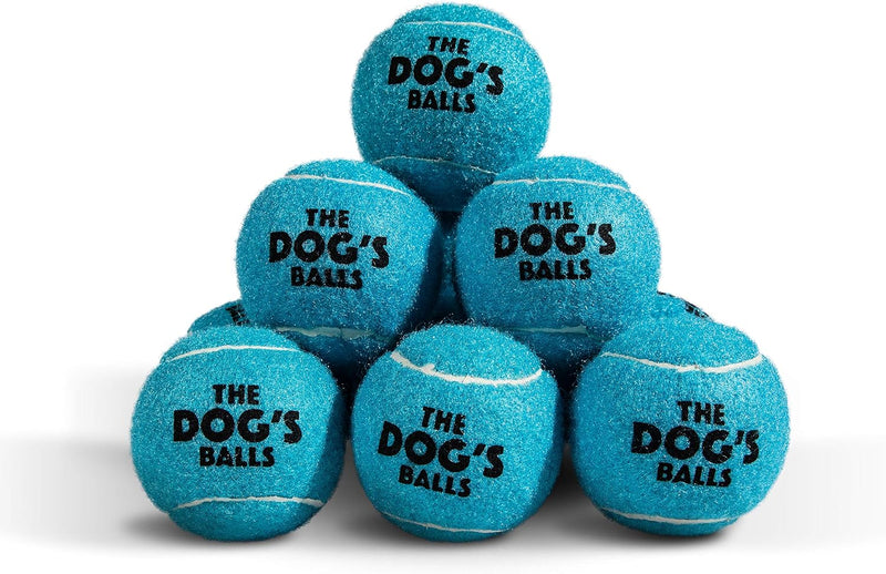 The Dog's Balls Dog Tennis Balls Tough 2.5" 12-Pack Yellow Floats - Blue / 12 Medium Tennis Balls