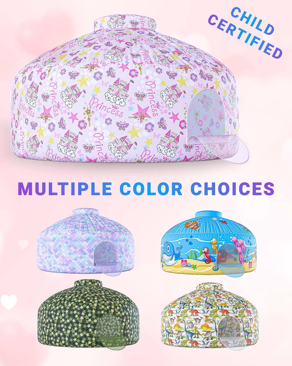 Air Tent for kids Door 77 x 50 in - Princess Fort - image 4