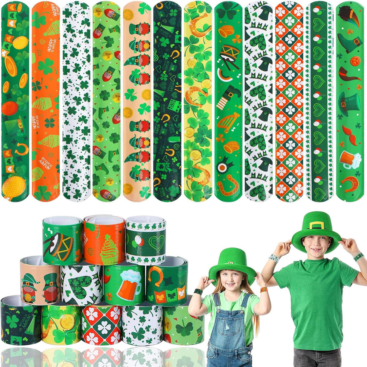 Junebrushs 56 fall Thanksgiving slap bracelets with turkey, pumpkin and leaf designs - view 8