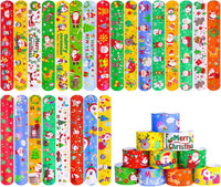 MGparty 72PCS Halloween Slap Bracelets 24 Halloween Theme Designs - Christmas