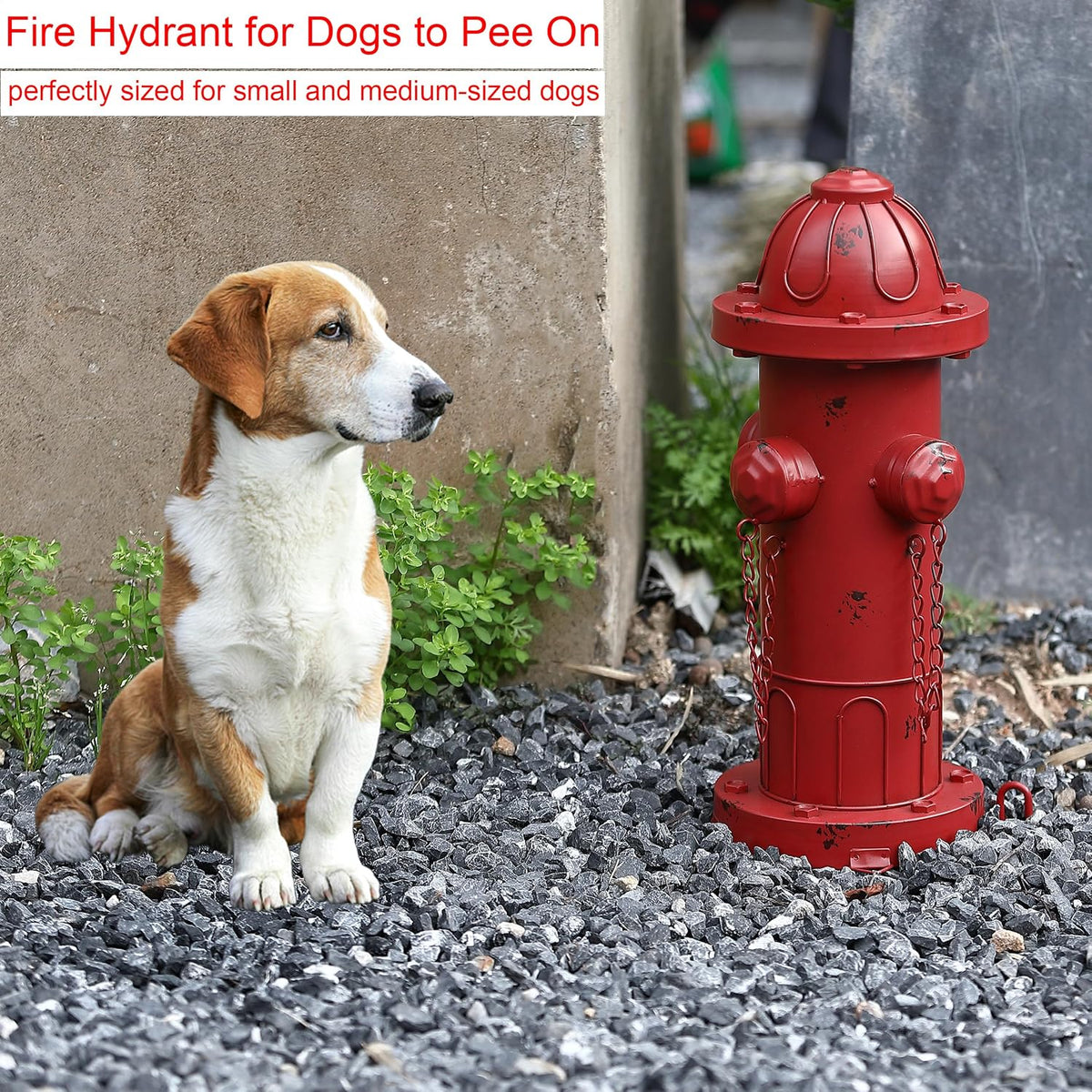 7.8" H Metal Potty Training Fire Hydrant for Dogs to Pee On Indoor - 16.5" - image 2