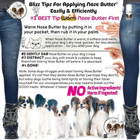 The Blissful Dog Papillon Nose Butter for Dry, Cracked Skin, Lick-Safe Dog Nose Balm with Moisturizing Shea Butter, Almond, Olive, and Essential Oils, Pet Supplies, Uncented, 0.50 oz.