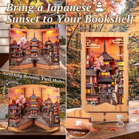 Fsolis Book Nook Kit Booknook Bookshop - Twilight Sakura Path - image 3