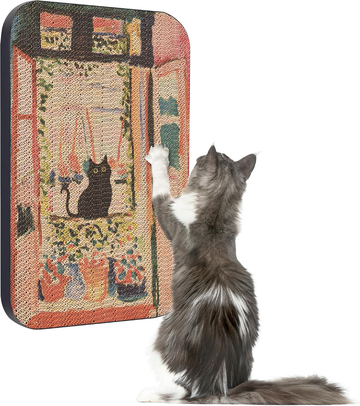 Cat Wall Scratcher, Art Cat Scratching Board for Indoor Cats – Essentials for Cats - The Open Window