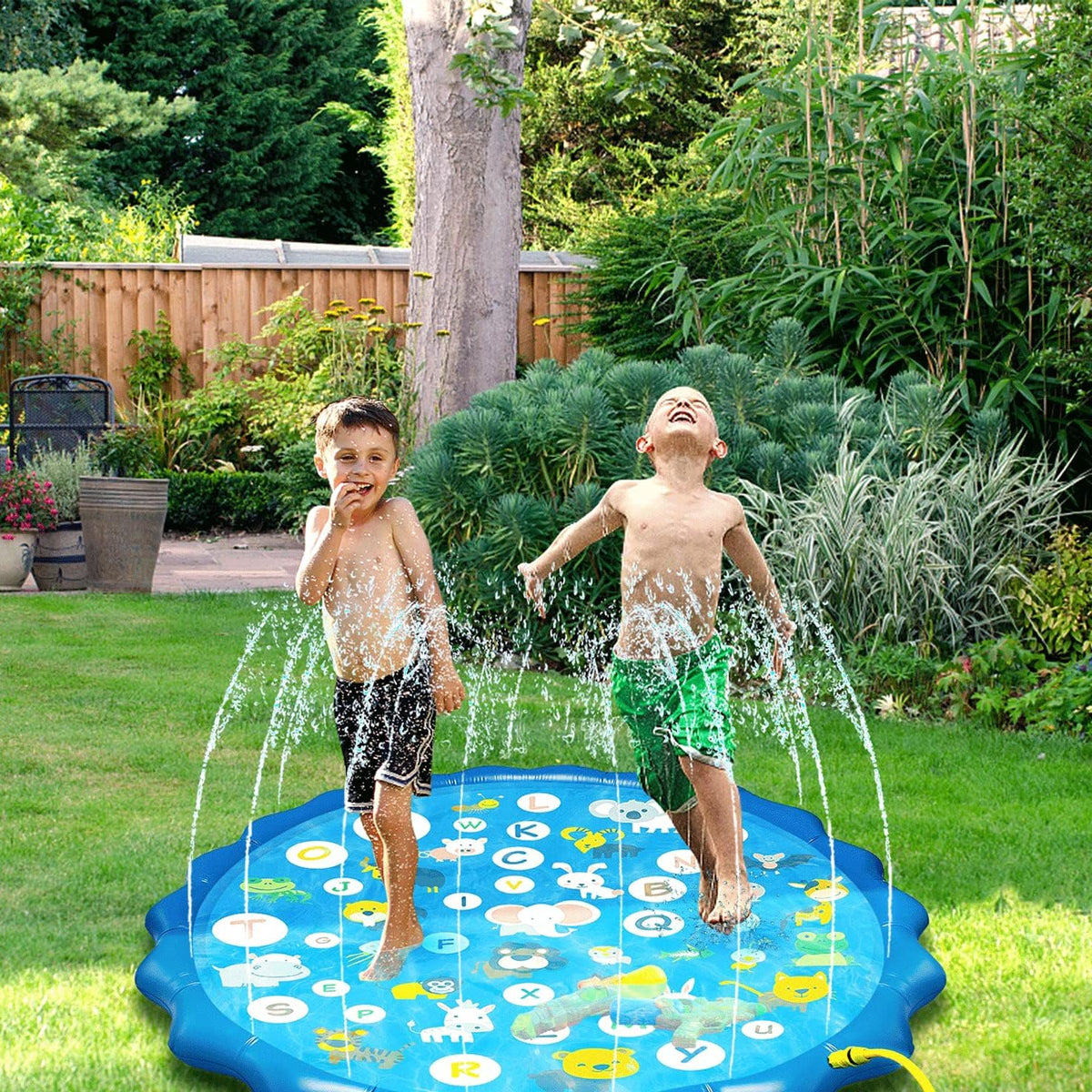 Arfbear 67 inch splash pad sprinkler mat for kids and toddlers - view 3